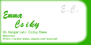emma csiky business card